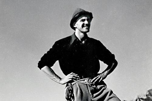 Domingos Giobbi, em uma de suas escaladas na década de 50 / Foto: Arquivo